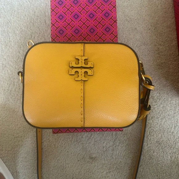 Tory Burch Yellow Crossbody Bag - Picture 3 of 4